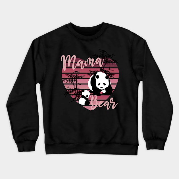 Mama Bear | Panda Bear Crewneck Sweatshirt by Funkrafstik